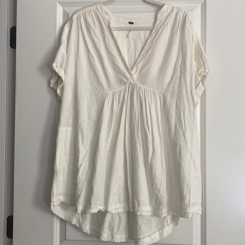 Free people white blouse top